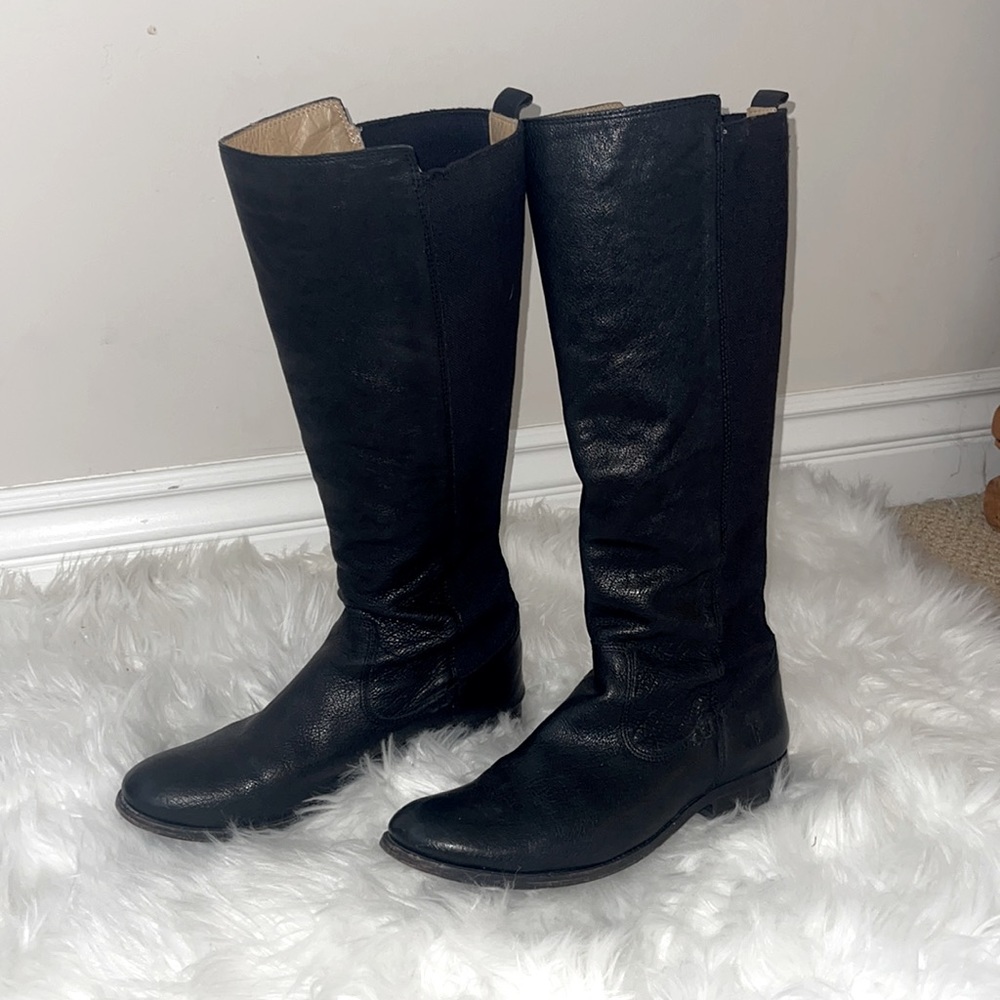 Knee High Black Frye Riding Boots 🐎🖤